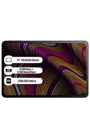 TCL 11 GEN2, 11 inç WUXGA Ekran, 6GB RAM + 6GB Sanal RAM, 256GB Hafıza, Tablet Bilgisayar