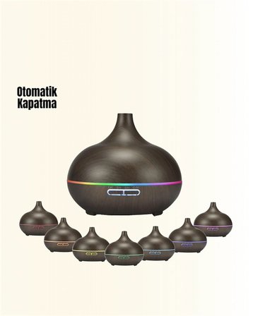 7 Renk Işıklı Ultrasonik Hava Difüzörü – Sessiz ve Güvenli Kullanım