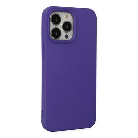 Apple İphone 14 Pro Max Kılıf Nano İçi Kadife Silikon - Mor
