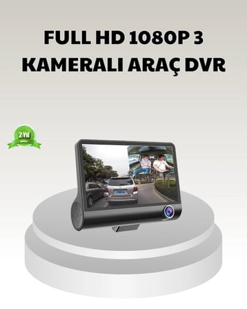 Araç DVR Kamerası ’lü ° Geniş Açılı Full HD ve Park Destekli