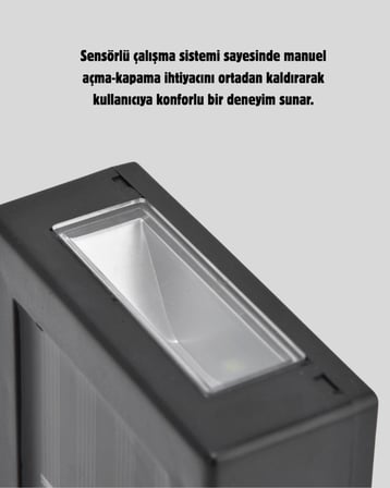 Solar Güçlü 6 LED Dış Mekan Lambası – Otomatik Aç/Kapa Işık Sensörlü Aydınlatma