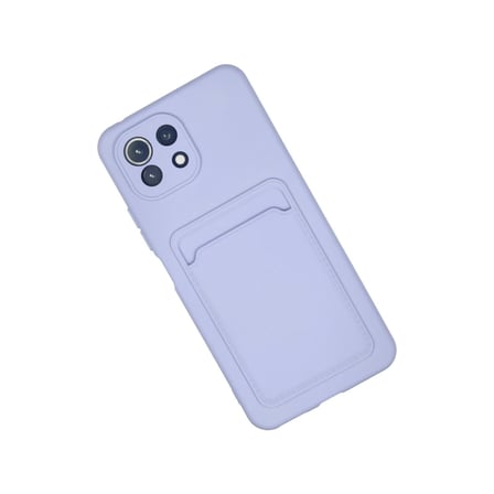 Xiaomi Mi 11 Kılıf Kelvin Kartvizitli Silikon - Lila