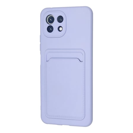 Xiaomi Mi 11 Kılıf Kelvin Kartvizitli Silikon - Lila