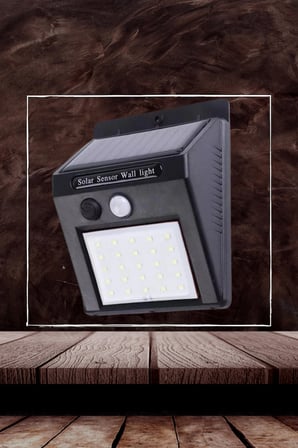 Bahçe Aydınlatma Sensörlü Güneş Enerjili Duvar Lambası  Led Işık