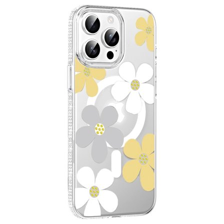 Joko Apple İphone  Pro Max Floral Magsafe Kapak - Sarı