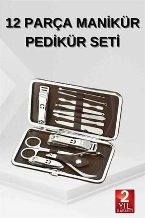 12 Parça El Ayak Temizleme Pense Kir Temizleme Aparatı Kaş Cımbızı