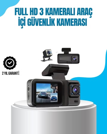 Kameralı Araç İçi Kayıt Cihazı P Full HD Gece Görüşlü ve Wi-Fi Bağlantılı