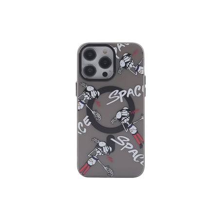 Apple İphone 12 Pro Max Kılıf Apollo Magneticsafe Desenli Kapak - Apollo Siyah - 3
