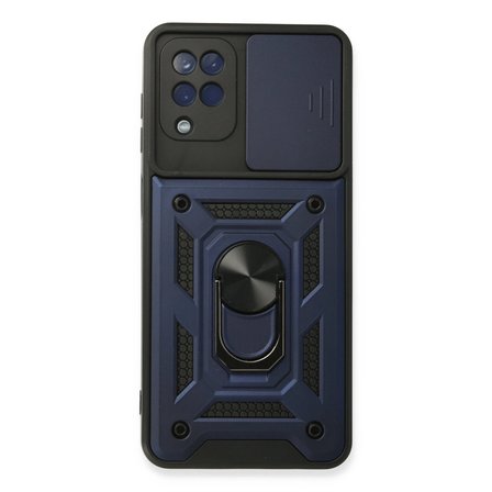 Samsung Galaxy A Kılıf Pars Lens Yüzüklü Silikon - Lacivert