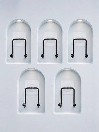 5 Adet Yapışkanlı Askı Çok Amaçlı Mutfak Banyo Düzenleyici Askılık
