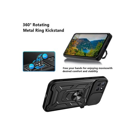 Samsung Galaxy M Kılıf Pars Lens Yüzüklü Silikon - Lacivert
