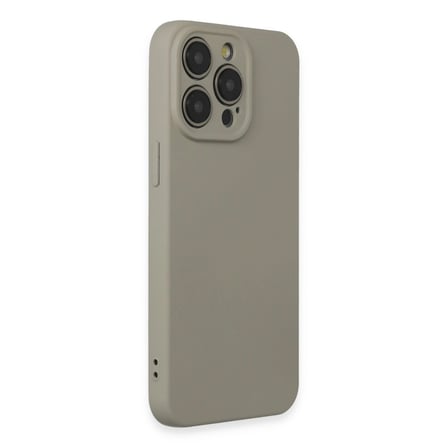Apple İphone  Pro Max Kılıf Nano İçi Kadife Silikon - Beyaz Titanyum