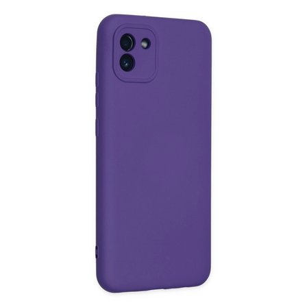 Samsung Galaxy A03 Kılıf Nano İçi Kadife Silikon - Mor