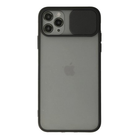 Apple İphone 11 Pro Max Kılıf Palm Buzlu Kamera Sürgülü Silikon - Siyah