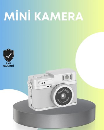 Mini Retro Dijital Kamera 1080P Full HD Dahili 128GB Hafızalı