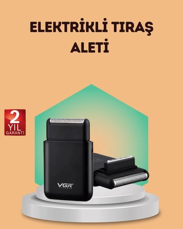 Çift Başlıklı Elektrikli Tıraş Makinesi | Suya Dayanıklı, Hafif ve Ergonomik
