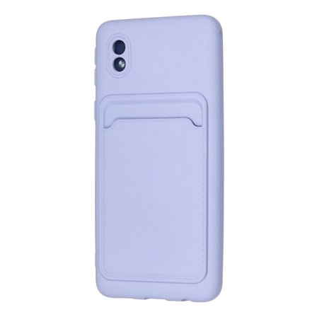 Samsung Galaxy A Core Kılıf Kelvin Kartvizitli Silikon - Lila