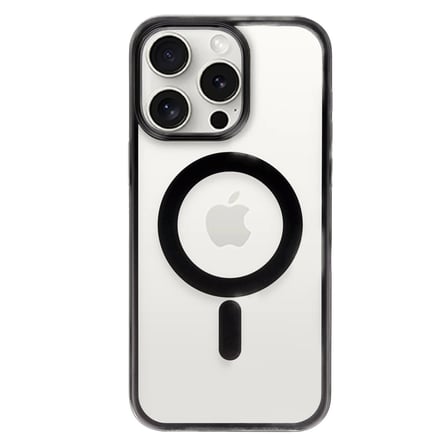 Apple Uyumlu İ̇Phone 15 Pro Kılıf Erozi Mage Kapak - Siyah