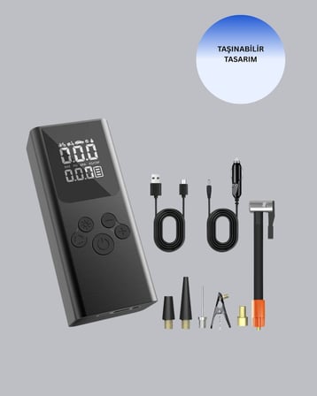 Dijital Lastik Pompası Çok Amaçlı Taşınabilir Kompresör