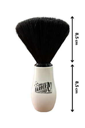 Emre Fırça Plastik Saplı Premium Sentetik Siyah Kıllı Ense Fırçası Beyaz