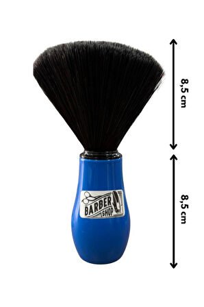 Emre Fırça Plastik Saplı Premium Sentetik Siyah Kıllı Ense Fırçası Mavi