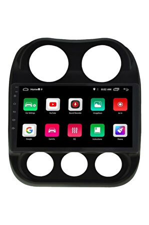 Jeep Compass Android Carplay Navigasyon Multimedya Ekran Teyp 2gb Ram + 32GB HDD