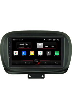 Fiat 500X Android Carplay Navigasyon Multimedya Ekran Teyp 2gb Ram + 32GB HDD