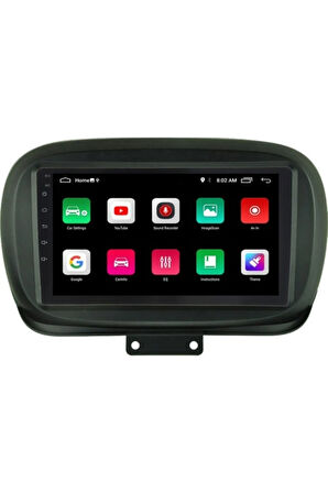 Fiat 500X Android Carplay Navigasyon Multimedya Ekran Teyp 2gb Ram + 32GB HDD