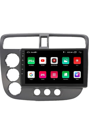 Honda V-Tech 2 Android Carplay Navigasyon Multimedya Ekran Teyp 2gb Ram + 32GB HDD