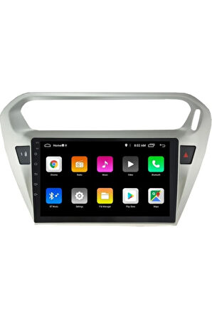 Citroen C Elysee Android Carplay Navigasyon Multimedya Ekran Teyp 2gb Ram + 32GB HDD
