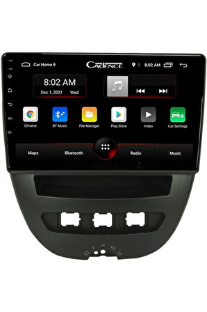 Peugeot 107 Android Carplay Navigasyon Multimedya QLED Ekran-2gb Ram