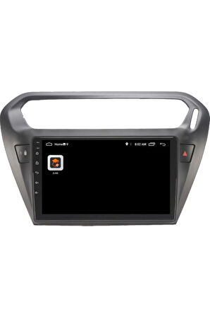Peugeot 301 Siyah Android Carplay Navigasyon Multimedya QLED Ekran-2gb Ram