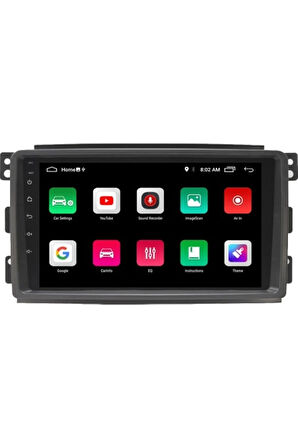 Smart Fortwo Android Carplay Navigasyon Multimedya QLED Ekran-2gb Ram