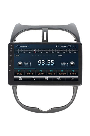 Peugeot 206 Android Carplay Navigasyon Multimedya QLED Ekran-2gb Ram
