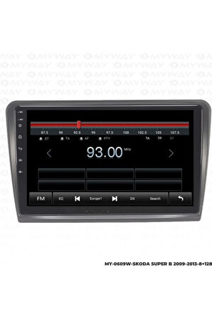 Myway Skoda Super B Android Multimedya 4gb Ram Carplay Navigasyon Ekran - Myway