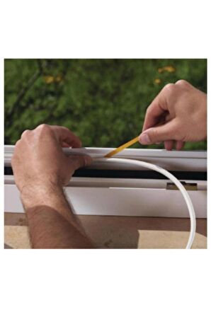 Universal Kapı ve Pencere Yapışkanlı Izolasyon Fitili/bandı Kauçuk Beyaz (20 x 2) 40 M