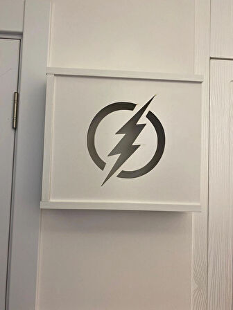 Emirhan Nalbur Elektrik Pano Gizleme Kutusu 35 x 40 cm Şimşek Desenli