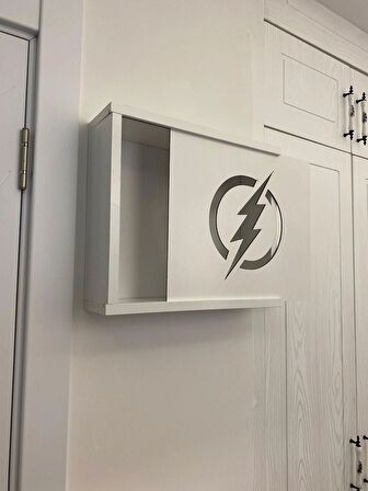 Emirhan Nalbur Elektrik Pano Gizleme Kutusu 35 x 40 cm Şimşek Desenli