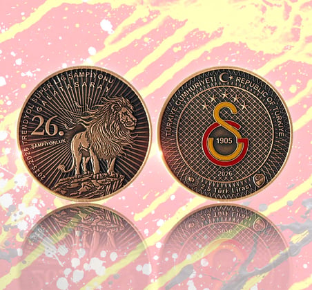 2026 Yılı Darphane Galatasaray 26. Süper Lig Şampiyonluğu Hatıra Bronz Sertifikalı 