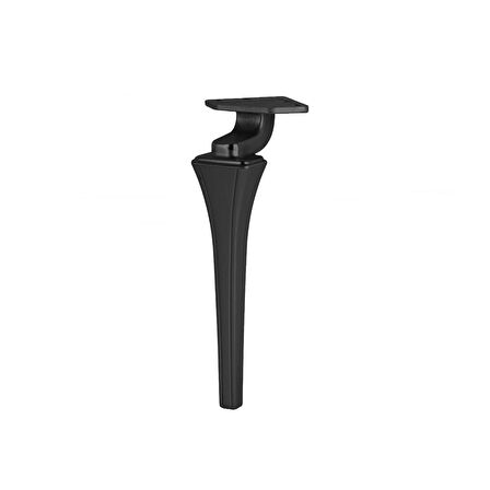 4 Adet Venüs Lüx Metal Ayak 16 cm Mat Siyah Mobilya Koltuk Ayağı 