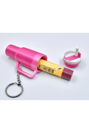 Açılabilir pembe termos anahtarlık