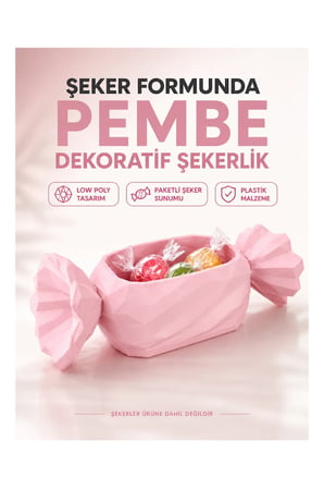 EMS3D Şeker Paket Tasarımlı Dekoratif Sunumluk Kutu