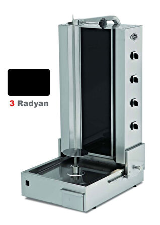 Empero EMP.DN.211 Camlı Döner Ocağı Alttan Motorlu 4 Radyanlı Gazlı - LPGli