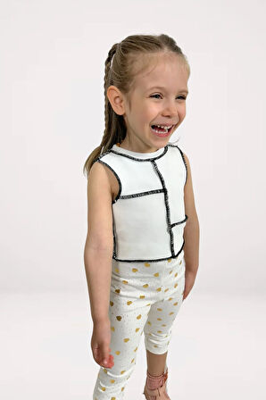Kız Çocuk Takım Crop Top Ve Tayt - %100 Pamuk Likralı, 3, 4, 5, 6, 7, 8 Yaş