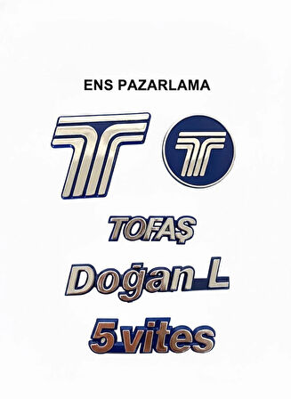 TOFAŞ DOĞAN L 5 VİTES PANJUR ARMA BAGAJ ARMA YAZI SET 5 Lİ