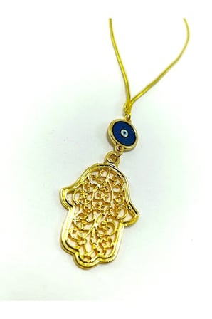 Dikiz Ayna Süsü, Metal Nazar Boncuğu Gold Renkli Fatma Ana Eli Hamse Yeni Araba Hediyesi