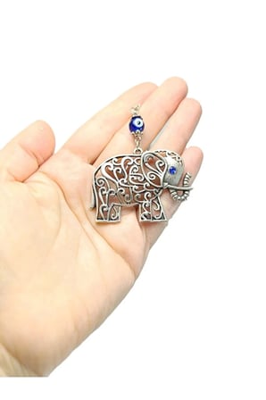 Nazar Boncuklu Metal Fil Dikiz Ayna Süsü  /Yeni Araba Ayna Süsü Nazar Boncuğu Hediyelik Aksesuar