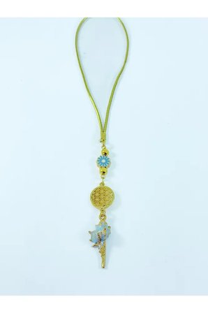 Yeni Araba Hediyesi, Pastel Mint Yeşili Metal Deniz Kabuğu Yaşam Çiçeği Dikiz Ayna Süsü