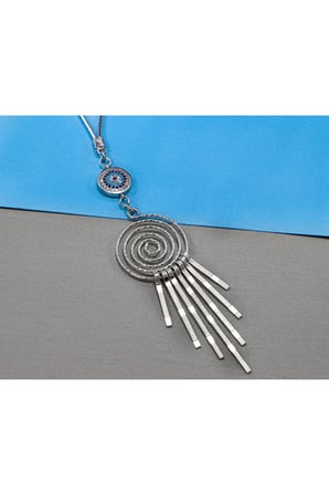 Zirkon Taşlı Nazar Metal Püsküllü Araba Dikiz Ayna Süsü, Gümüş Renkli Araba Hediyesi