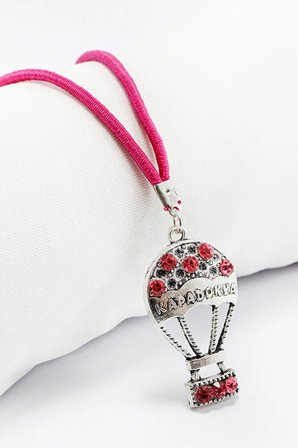 El Yapımı Pembe Parlak Taşlı Kapadokya Balonu Araba Dikiz Ayna Süsü, Yeni Araba Hediyesi
